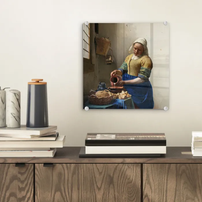 Het melkmeisje - Kunst - Oude meesters - Vermeer plexiglas 5mm klein -sfeer1