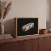 Hotdog - Porselein - Delfts blauw - Eten Light Box met batterij (Wandlamp) middel -sfeer2