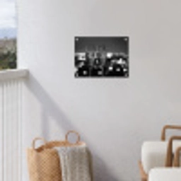 Bubbels - Proosten - Champagneglazen - Stadslichten tuinposter los doek klein -sfeer8