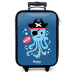 Piraten octopus met een hoed Kinderkoffer - Zwart klein -zzz_website3d