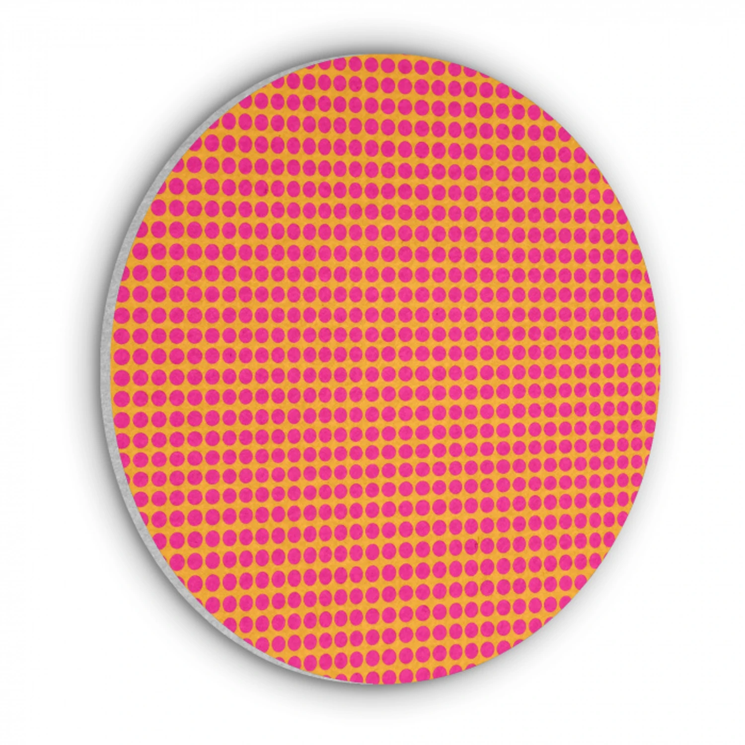 Modern - Stippen - Oranje Akoestische PET Vilt - Rond klein 838 -3d