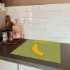 Banaan - Minimalistisch - Geel Inductie beschermer vinyl 3mm middel -sfeer3