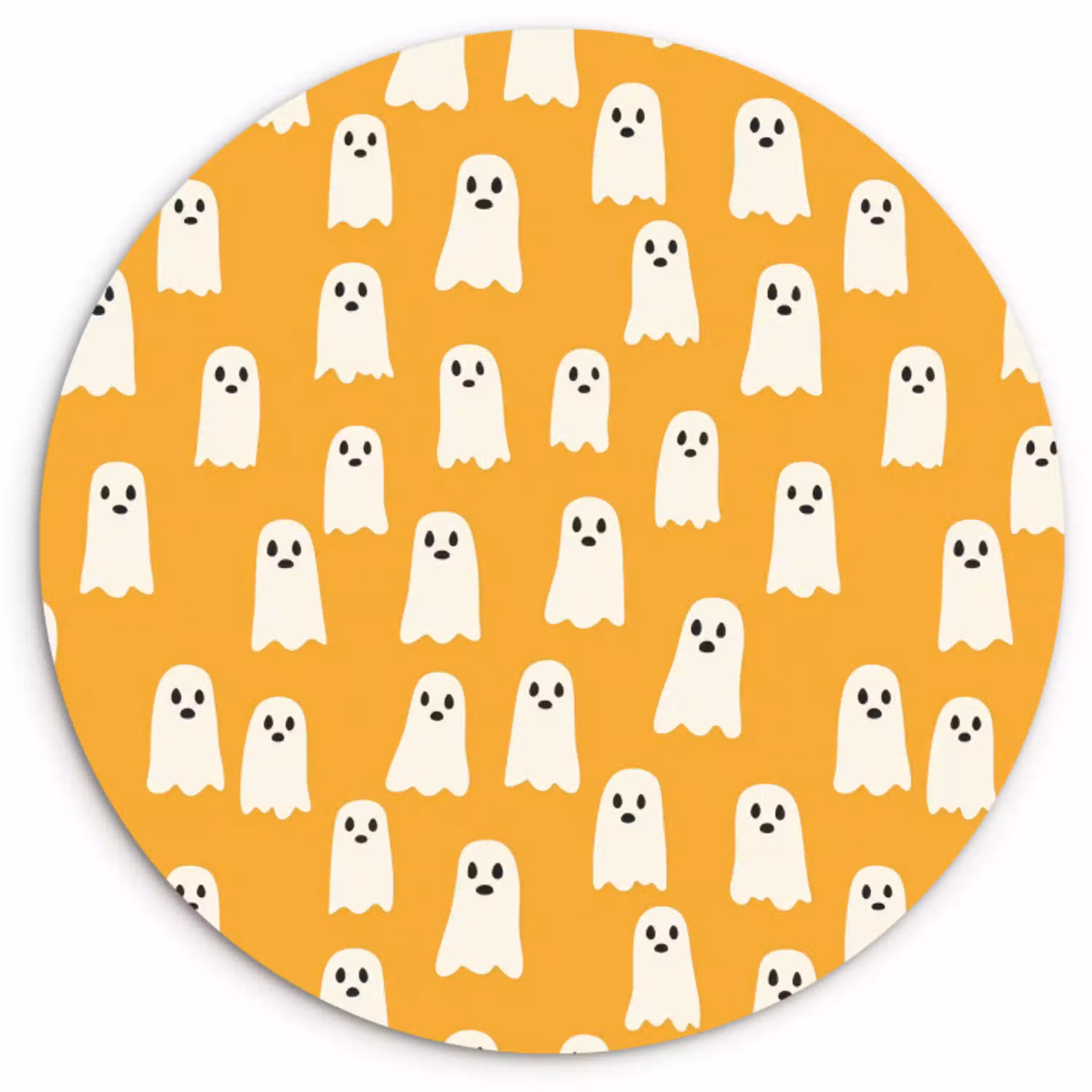 Halloween - Spookjes - Oker Wandcirkel kunststof plaat 5mm dik klein 188 -3d