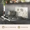 Bloemen - Waterverf - Stilleven - Bruin - Vintage keuken achterwand spatscherm klein -usp_NL