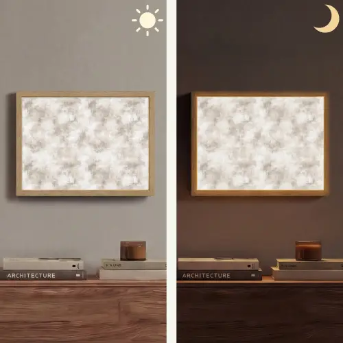 Organisch - Patroon - Gemêleerd Light Box met batterij (Wandlamp) middel 907 -sfeer3