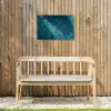 Vrouw - Water - Bikini - Oranje Tuinposter op houten frame 2 cm dik klein -sfeer4