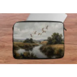 Eenden - Rivier - Landschap - Vlucht - Nostalgisch laptophoes neopreen klein -tafel