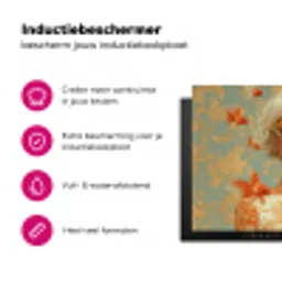 Goudvissen - Oranje - Vrouw - Blond Inductie beschermer vinyl 3mm klein -wsfeer2_website