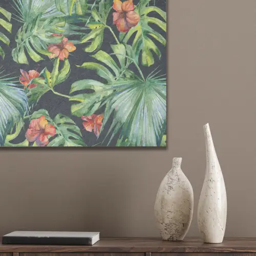 Bladeren - Bloemen - Jungle - Tropisch PET vilt middel -sfeer6_closeup