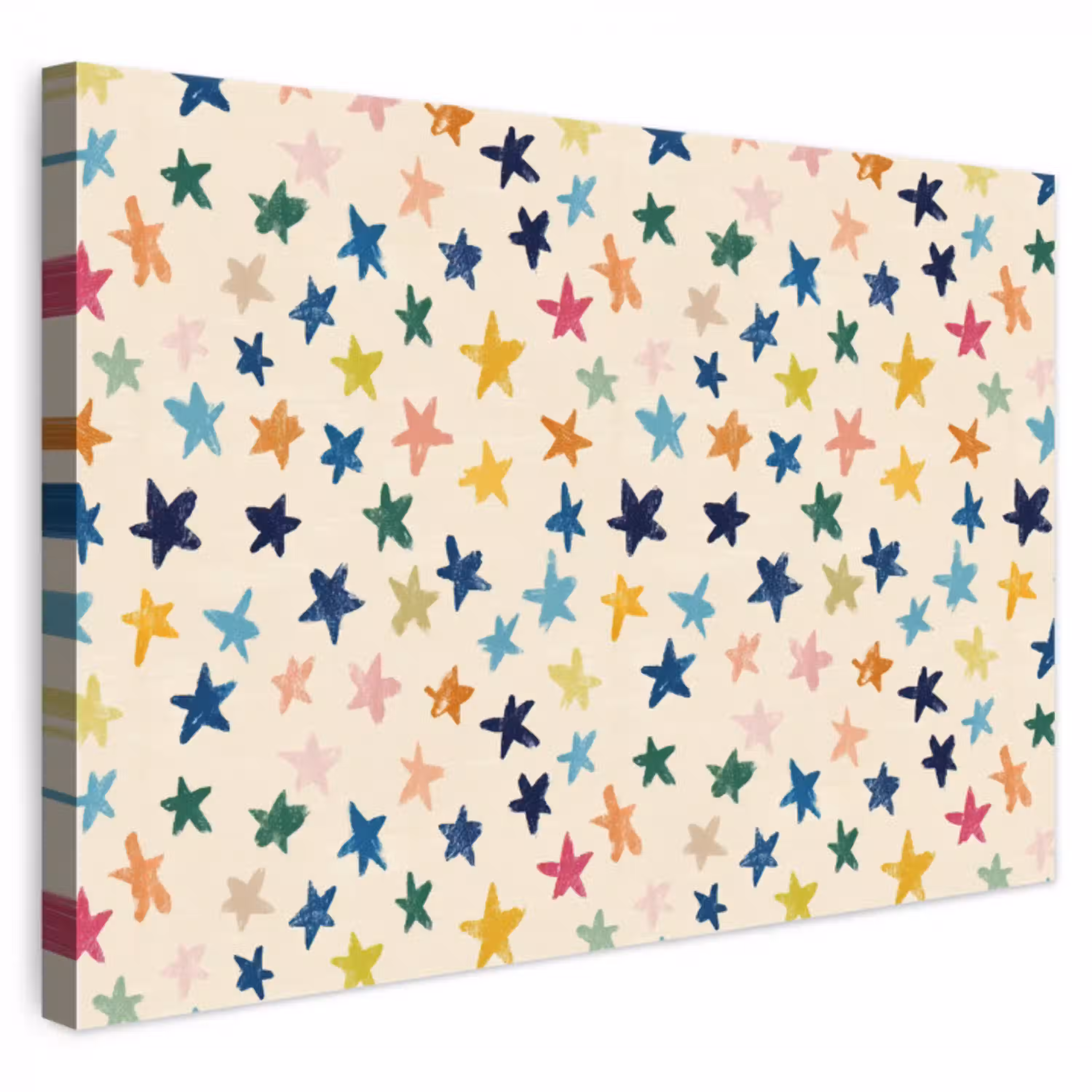 Patroon - Sterren - Kleurrijk canvas 2cm klein 34 -3d