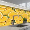 Grafisch - Citroenschijven - Blaadjes keuken achterwand 2 middel 871 -3d_schuin