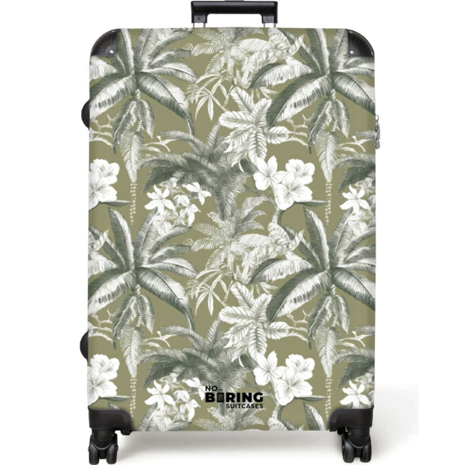 Botanisch - Bloemen - Groen NBS - Large koffer - Volwassenen Unisex groot -zzzzzzzzkaufland2