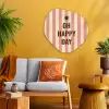 Quote - Zomer - Strepen Wandcirkel Organisch Plexiglas middel -sfeer4