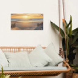 Strand - Duinen - Zonsondergang tuinposter los doek klein -sfeer7