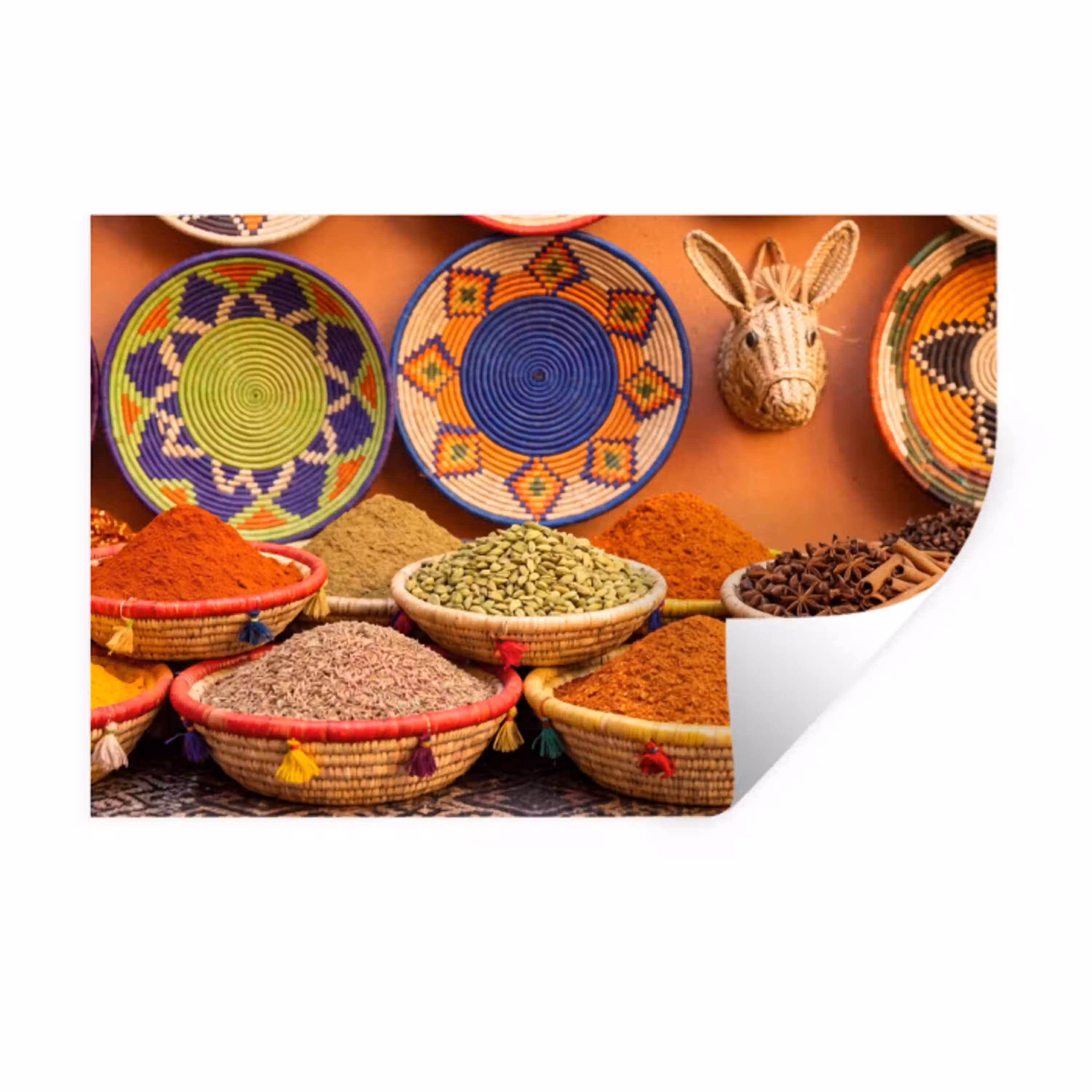 Eten - Kleurrijk - Cultuur Muursticker klein -3d