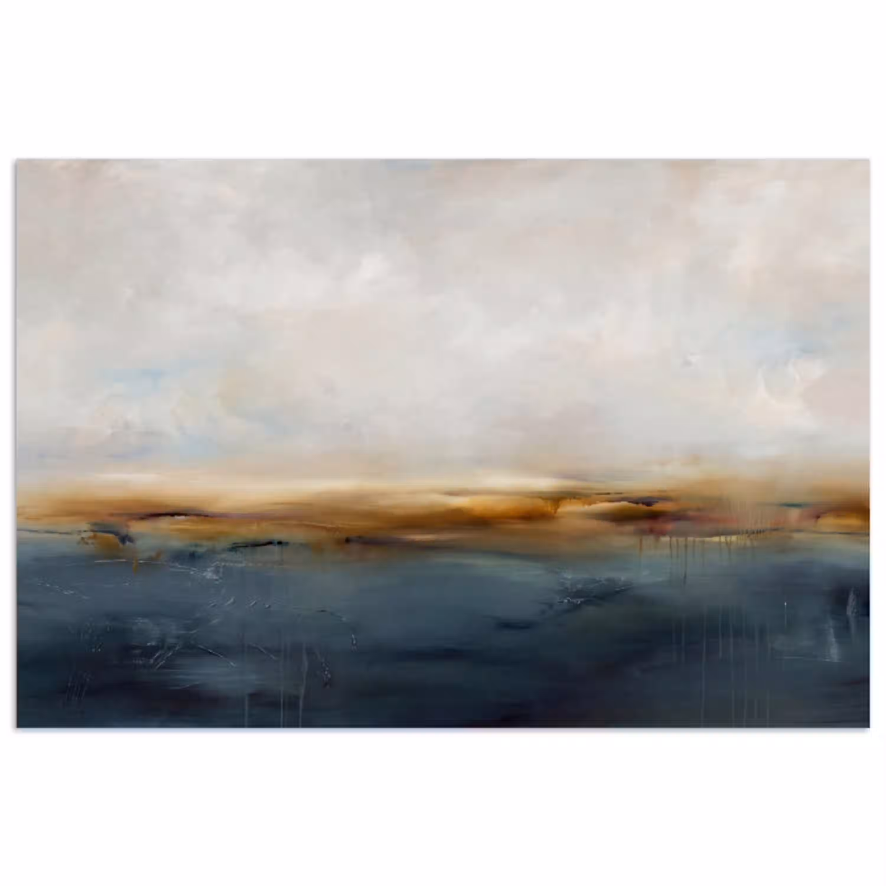 Abstract - Horizon - Water - Modern - Beige poster papier klein -3d