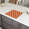 Geometrisch - Retro - Oranje Inductie beschermer vinyl 3mm middel 274 -sfeer8