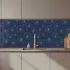 Bloemen - Japans - Patroon - Blauw - Wit keuken achterwand 2 middel 871 zz_3dshopping