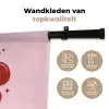 Bloem - Roze - Hartjes Wandkleed katoen klein -sfeer2