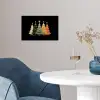 Kerstbomen - Kleurrijk - Lichtjes - Ster poster papier klein -sfeer3