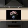 Bloemen - Roze - Tulpen - Vaas keuken achterwand spatscherm klein -sfeer1