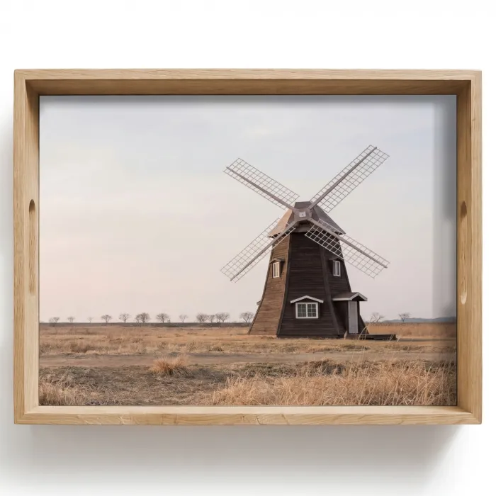 Windmolens - Landschap - Veld Dienblad Rechthoek middel -z3d_shopping