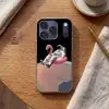Astronaut - Flamingo - Zwemband - Roze Telefoonhoesje iPhone 17 Pro klein -sfeer1