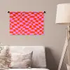 Blokken - Roze - Rood - Patroon Wandkleed katoen klein 269 -sfeer4