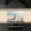 Stenen - Stapel - Zand - Zee keuken achterwand spatscherm klein -sfeer1
