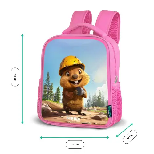 Billy Bouwhelm Kinderrugzak - Roze middel -productfoto_formaten