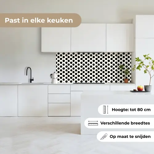 Klassiek - Stippen - Zwart keuken achterwand 2 middel 871 -sfeer4_NL