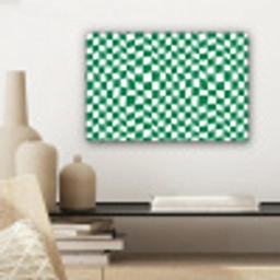 Schaakbord - Golvend - Groen canvas 2cm klein 34 -sfeer6