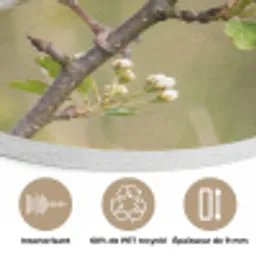 Putter - Bloesem - Lente - Natuur - Kleurrijk Akoestische PET Vilt - Rond klein -closeup_FR