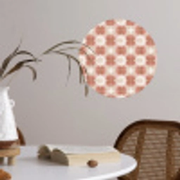 Retro - Klassiek - Roze Wandcirkel behangsticker klein 186 -sfeer3