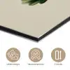 Eikenbladeren - Beige - Groen - Golvende randen aluminium wit klein -closeup_NL
