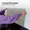 Patroon - Beton - Grijs Inductie beschemer met haakjes klein 777 -ky-ophangen-nl
