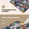 Pastel - Viooltjes - Groen - Patroon Inductie beschemer met haakjes klein 777 -ky-schoon-nl