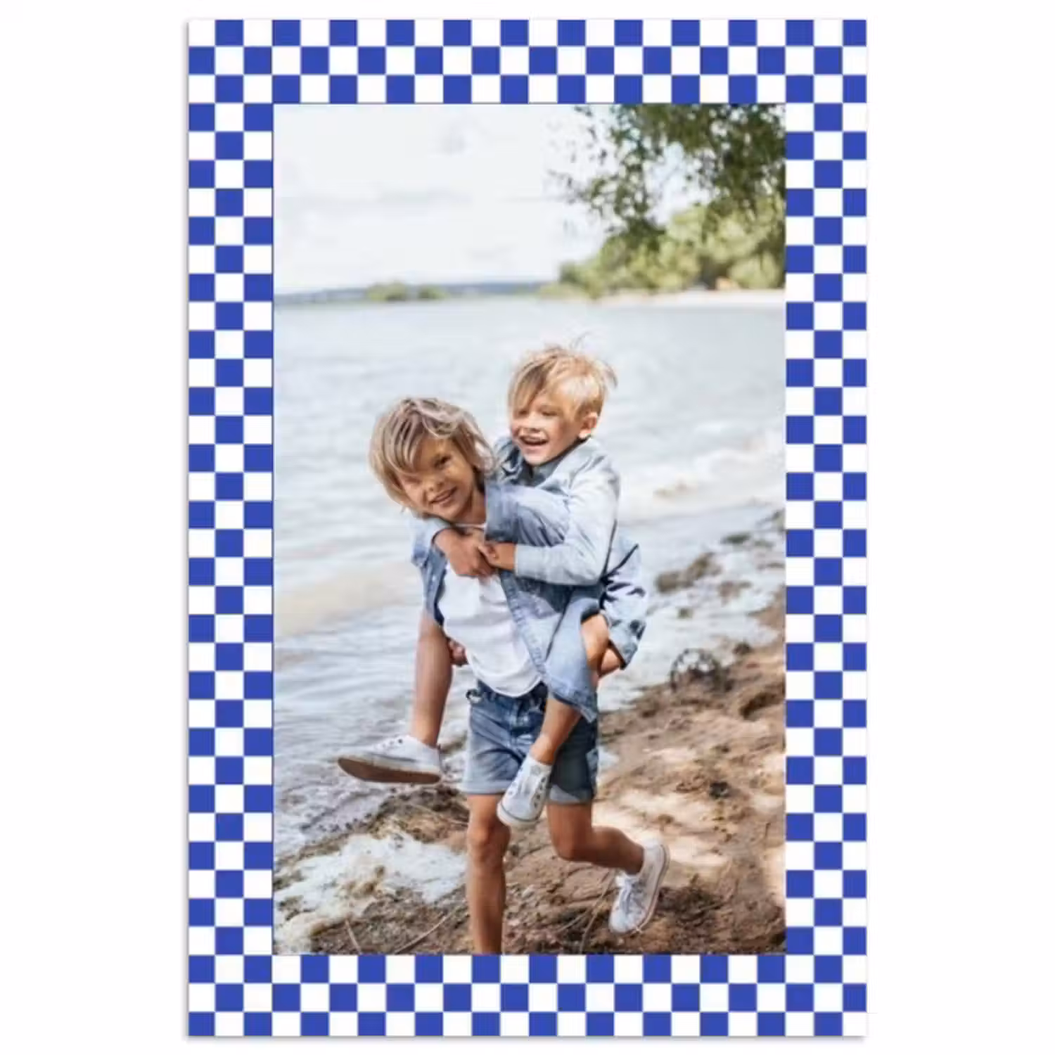 Gepersonaliseerde poster - Geruite border