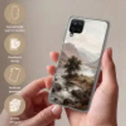 Berglandschap - Meer - Bergen - Vallei - Klassiek Telefoonhoesje Samsung Galaxy A12 klein -sfeer3_NL