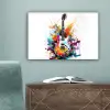 Gitaar - Graffiti - Muziek - Wit canvas 2cm klein -sfeer4