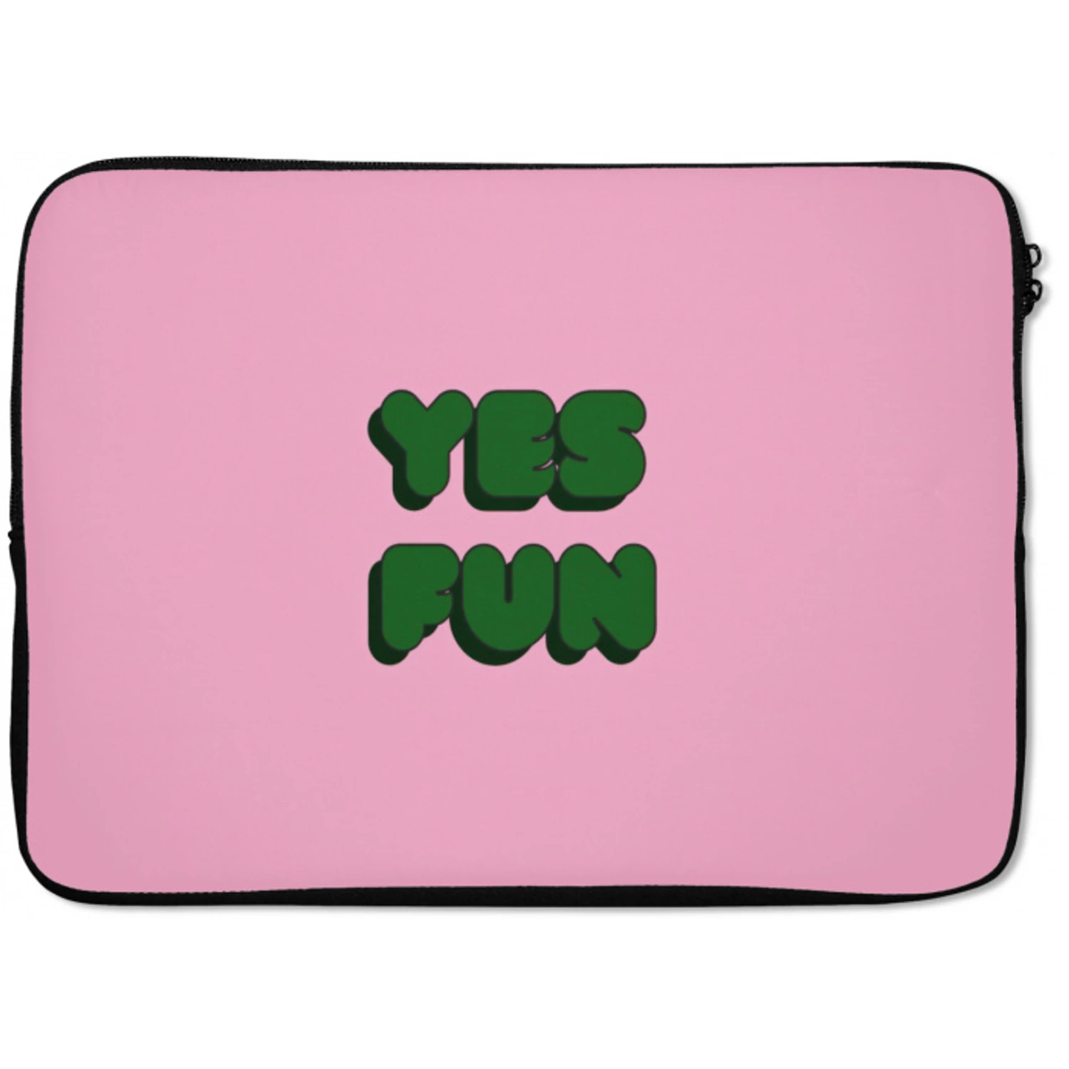 Yes fun - Groen - Roze laptophoes neopreen klein -zkaufland3dotto