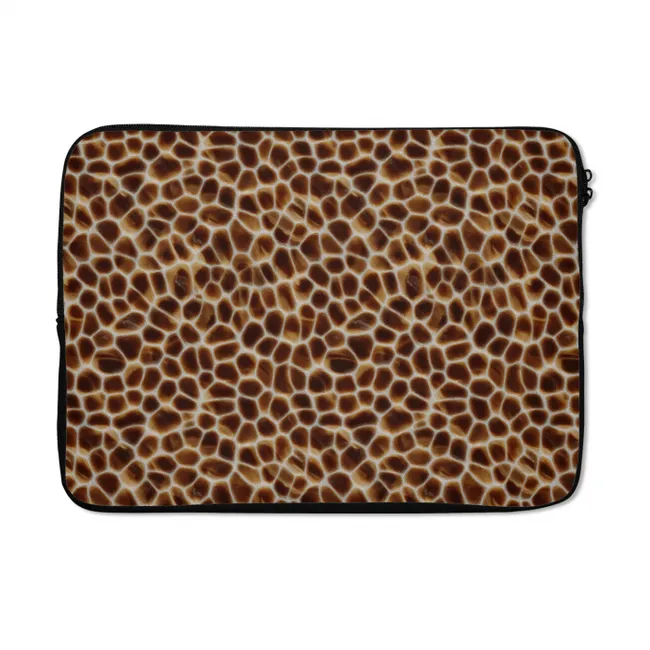 Laptophoes Schildpad - Patroon - Bruin