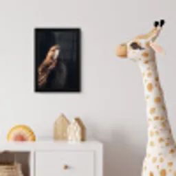 Roofvogel - Buizerd - Bruin fotolijst zwart zonder passe partout klein -usfeer4_kinderkamer
