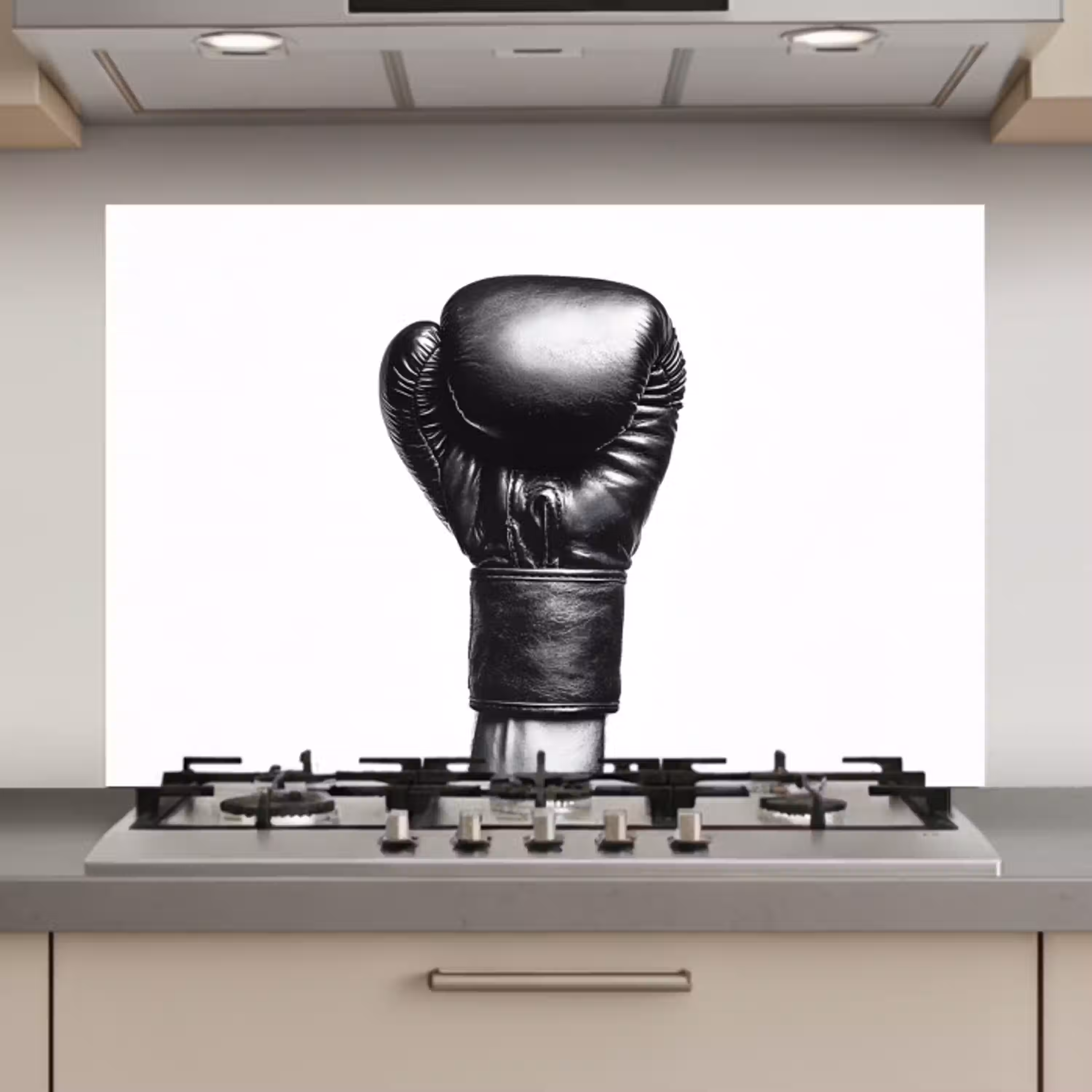 Bokshandschoen - Zwart - Hand keuken achterwand spatscherm klein -3d_website