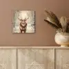 Kerst - Rendier - Winter - Krans aluminium wit klein -sfeer4