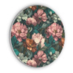 Bloemen - Schilderachtig - Patroon - Roze Akoestische PET Vilt - Rond klein 838 -3d