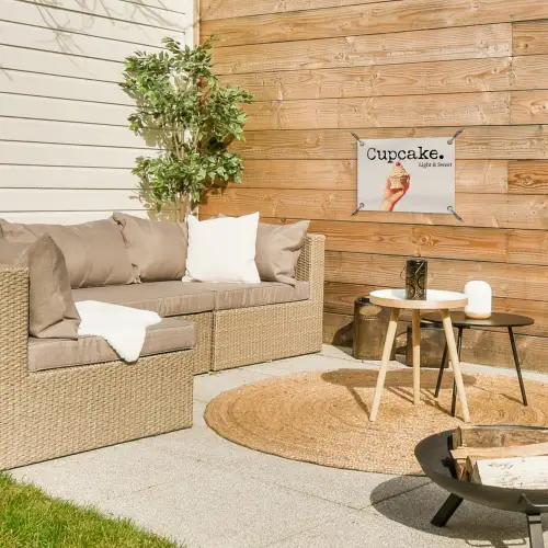 Cupcake - Zoet - Kers tuinposter los doek klein -sfeer4