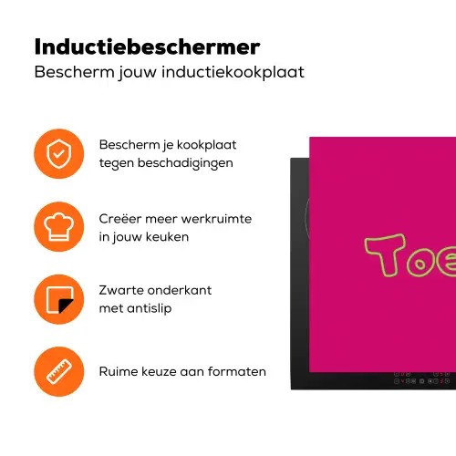 Toedeloe - Groen - Roze Inductie beschermer vinyl 3mm klein -zzzzzzz-td-ups