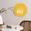 Citroenen - Illustratie - Minimalistisch - Geel Wandcirkel plexiglas klein -sfeer4