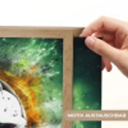Bal - Voetbal - Groen - Oranje - Rook Light Box met batterij (Wandlamp kind) middel -USP_websiteprintDE